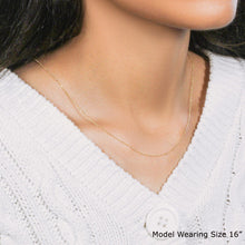 Load image into Gallery viewer, 10k Yellow Gold Diamond Cut Cable Link Chain (0.87 mm)