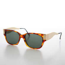 Load image into Gallery viewer, Mod Unisex Vintage Sunglass with Gold Temples - Deluca