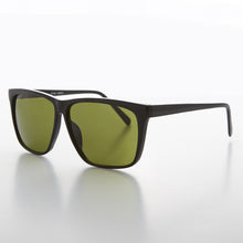 Load image into Gallery viewer, Large Square Vintage Sunglass with Olive Green Lens - Denmark