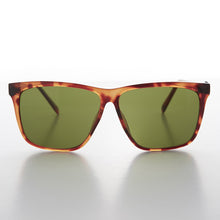 Load image into Gallery viewer, Large Square Vintage Sunglass with Olive Green Lens - Denmark