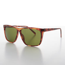 Load image into Gallery viewer, Large Square Vintage Sunglass with Olive Green Lens - Denmark