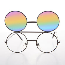 Load image into Gallery viewer, Flip Up Sunglasses with Rainbow Mirror Lens - Flippy