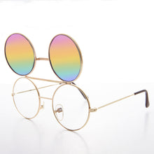 Load image into Gallery viewer, Flip Up Sunglasses with Rainbow Mirror Lens - Flippy