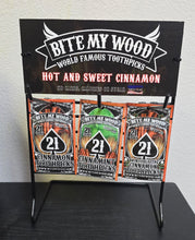 Load image into Gallery viewer, BiteMyWood 2 or 3 Hook Metal Store Display Stand With Custom Graphic Header