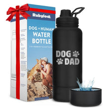 Load image into Gallery viewer, Dog + Human Water Bottle with Detachable Dog Bowl
