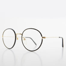 Load image into Gallery viewer, Round Black Preppy Polo Style Clear Lens Glasses - Einstein 2