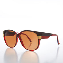 Load image into Gallery viewer, Women's Large Vintage Sunglass With Copper Lens - Frieda