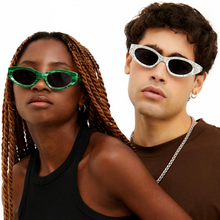 Load image into Gallery viewer, Kat x Money Moves - Green Cateye Sunglasses
