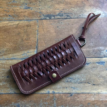 Load image into Gallery viewer, Woven Leather Fishtail Wallet - USA Made