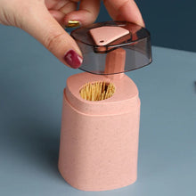 Load image into Gallery viewer, DecorBites™ Automatic Toothpick Dispenser Holder | Wheat Straw Container Push Pop-up