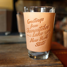 Load image into Gallery viewer, Leather Pint Glass - USA Made