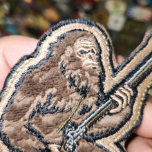 Load image into Gallery viewer, Fuzzy Flint Lock Rifle Colonial Squatch Embroidered Patch - 4 inch - Made in the USA Big Foot