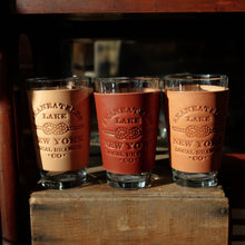 Load image into Gallery viewer, Leather Pint Glass - USA Made