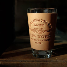 Load image into Gallery viewer, Leather Pint Glass - USA Made