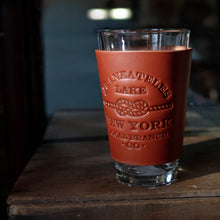 Load image into Gallery viewer, Leather Pint Glass - USA Made