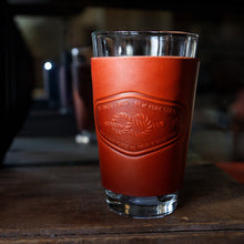Load image into Gallery viewer, Leather Pint Glass - USA Made