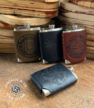 Load image into Gallery viewer, Leather Wrapped Flask