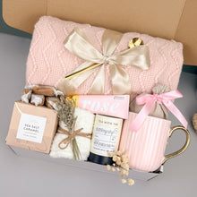 Load image into Gallery viewer, Get Well Gift Baskets – Plush Blanket & Fuzzy Socks Care Set