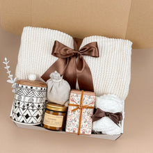 Load image into Gallery viewer, Custom Gift Boxes for Women – Cozy Blanket & Soy Candle Set