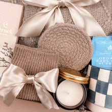 Load image into Gallery viewer, Self Care Gift Baskets for Her – Plush Blanket & Candle Set