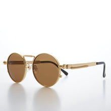 Load image into Gallery viewer, Round Gold Metal Goth Steampunk Sunglass - Ivan 4
