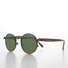 Load image into Gallery viewer, Round Bronze Metal Goth Steampunk Sunglass - Ivan 3