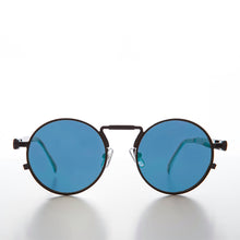 Load image into Gallery viewer, Round Black Metal Goth Steampunk Sunglass - Ivan 2