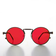 Load image into Gallery viewer, Round Gunmetal Metal Goth Steampunk Sunglass - Ivan 5