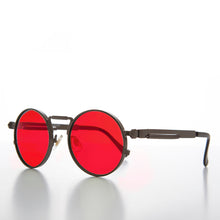 Load image into Gallery viewer, Round Gunmetal Metal Goth Steampunk Sunglass - Ivan 5