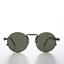 Load image into Gallery viewer, Round Black Metal Goth Steampunk Sunglass - Ivan 2