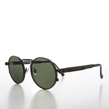 Load image into Gallery viewer, Round Black Metal Goth Steampunk Sunglass - Ivan 2
