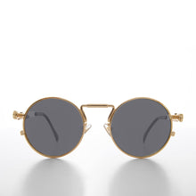 Load image into Gallery viewer, Round Gold Metal Goth Steampunk Sunglass - Ivan 4