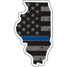 Load image into Gallery viewer, Distressed Thin Blue Line State Sticker - Choose Your State