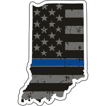 Load image into Gallery viewer, Distressed Thin Blue Line State Sticker - Choose Your State
