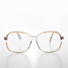 Load image into Gallery viewer, Clear Women's Retro Reading Glasses with Color Accents - Kara