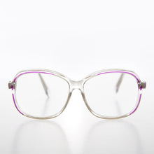 Load image into Gallery viewer, Clear Women's Retro Reading Glasses with Color Accents - Kara