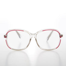 Load image into Gallery viewer, Clear Women's Retro Reading Glasses with Color Accents - Kara