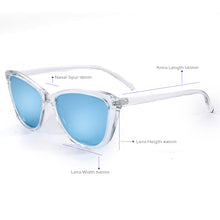 Load image into Gallery viewer, Kara - Mirrored Blue Cat Eye Sunglasses