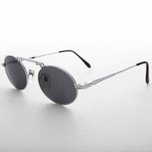 Load image into Gallery viewer, Oval Vintage Aviator Sunglass with Brow Bar - London