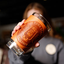 Load image into Gallery viewer, Leather Pint Glass - USA Made