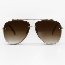 Load image into Gallery viewer, Luna - Tangle Free - Faded Brown Aviator Sunglasses