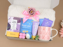 Load image into Gallery viewer, Self Care Gifts for Her – Luxury Lavender Spa & Blanket Set