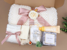 Load image into Gallery viewer, Gift Baskets for Women – Cozy Blanket & Earl Grey Tea Set