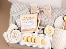 Load image into Gallery viewer, Curated Gift Boxes – Luxury Tea, Blanket & Shortbread Set