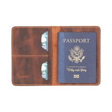 Load image into Gallery viewer, Viaggio Leather Passport Wallet