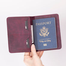 Load image into Gallery viewer, Viaggio Leather Passport Wallet
