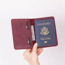 Load image into Gallery viewer, Viaggio Leather Passport Wallet