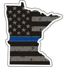 Load image into Gallery viewer, Distressed Thin Blue Line State Sticker - Choose Your State