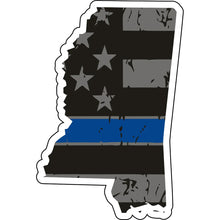 Load image into Gallery viewer, Distressed Thin Blue Line State Sticker - Choose Your State