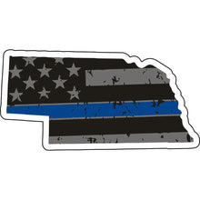 Load image into Gallery viewer, Distressed Thin Blue Line State Sticker - Choose Your State